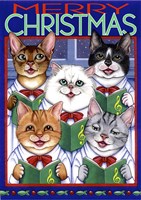 Xmas Cat Chorus Fine Art Print