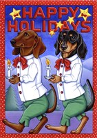 Xmas Dachshunds Fine Art Print