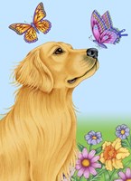 Butterfly And Dog Fine Art Print