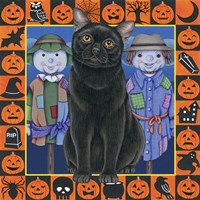 Halloween Black Cat Fine Art Print