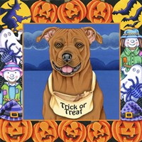 Halloween Pitbull Framed Print