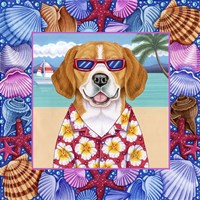 Seashells Beagle Fine Art Print