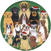 Dog Group Round Fine Art Print