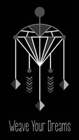 Weave Your Dreams Black Fine Art Print