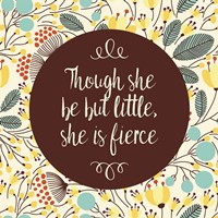 Though She Be But Little - Retro Floral White Fine Art Print