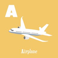 Transportation Alphabet - A is for Airplane Fine Art Print