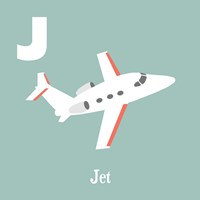 Transportation Alphabet - J is for Jet Fine Art Print