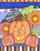 Crows Pumpkin Patch Fine Art Print