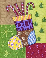 Patchwork Stocking Fine Art Print