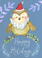 Santa Owl Fine Art Print