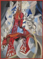 Red Eiffel Tower 1911 Fine Art Print