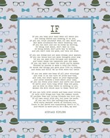 If by Rudyard Kipling - Retro Blue Fine Art Print