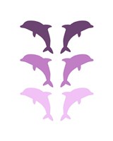 Leaping Dolphins - Purple Fine Art Print