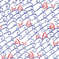 Coastal Birds Pattern VA Fine Art Print