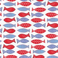 Coastal Birds Pattern I Fine Art Print