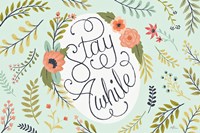 Retro Garden I Mint Fine Art Print