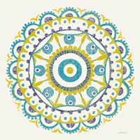 Lakai Circle VI Blue and Yellow Fine Art Print