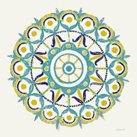 Lakai Circle V Blue and Yellow Fine Art Print