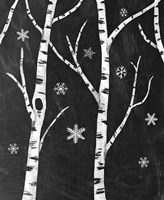 Snowy Birches II Framed Print