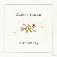 Christmas Cuties V - Flakes Run in Our Family Fine Art Print
