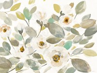 Blooming Branches II on White Fine Art Print