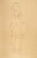 Seated Girl Seen From the Front Fine Art Print