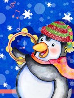 Penguin Tambourine Fine Art Print