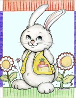 Bunny in Yellow Fine Art Print
