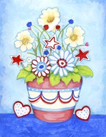 Red Flower Pot Fine Art Print