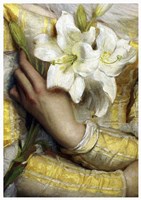 Lilies detail Gustav Pope 1895 Fine Art Print