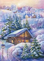 Winter Cottage Fine Art Print