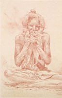 Cross Legged Framed Print