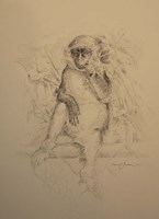 Monkey Sketch Fine Art Print
