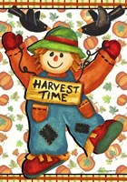 Scarecrow And Pumpkins Fine Art Print