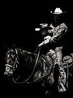 Scratchboard Rodeo II Fine Art Print