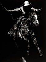 Scratchboard Rodeo III Fine Art Print