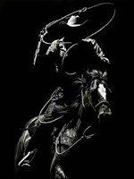 Scratchboard Rodeo VII Fine Art Print