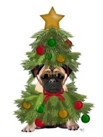 Pug, Christmas Tree Costume Fine Art Print