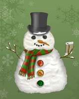 Snowman Selfie Fine Art Print
