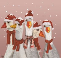 Christmas Gaggle of Geese Fine Art Print