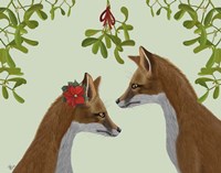 Foxes and Mistletoe Fine Art Print