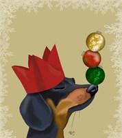 Dachshund, Party Trick Baubles Fine Art Print