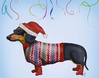Christmas Dachshund Fine Art Print