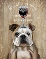 Dog Au Vin, English Bulldog Fine Art Print