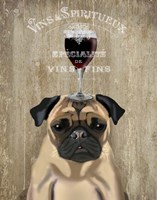 Dog Au Vin, Pug Fine Art Print