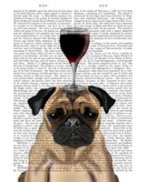 Dog Au Vin, Pug Fine Art Print