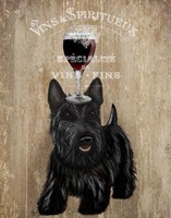 Dog Au Vin, Scottish Terrier Fine Art Print