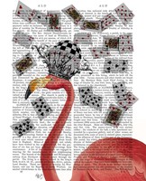 Flamingo and Cards Fine Art Print