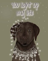 Chocolate Labrador, You Light Up Fine Art Print