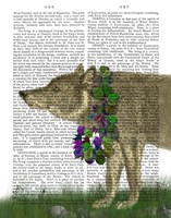 Wolf and Garland Fine Art Print